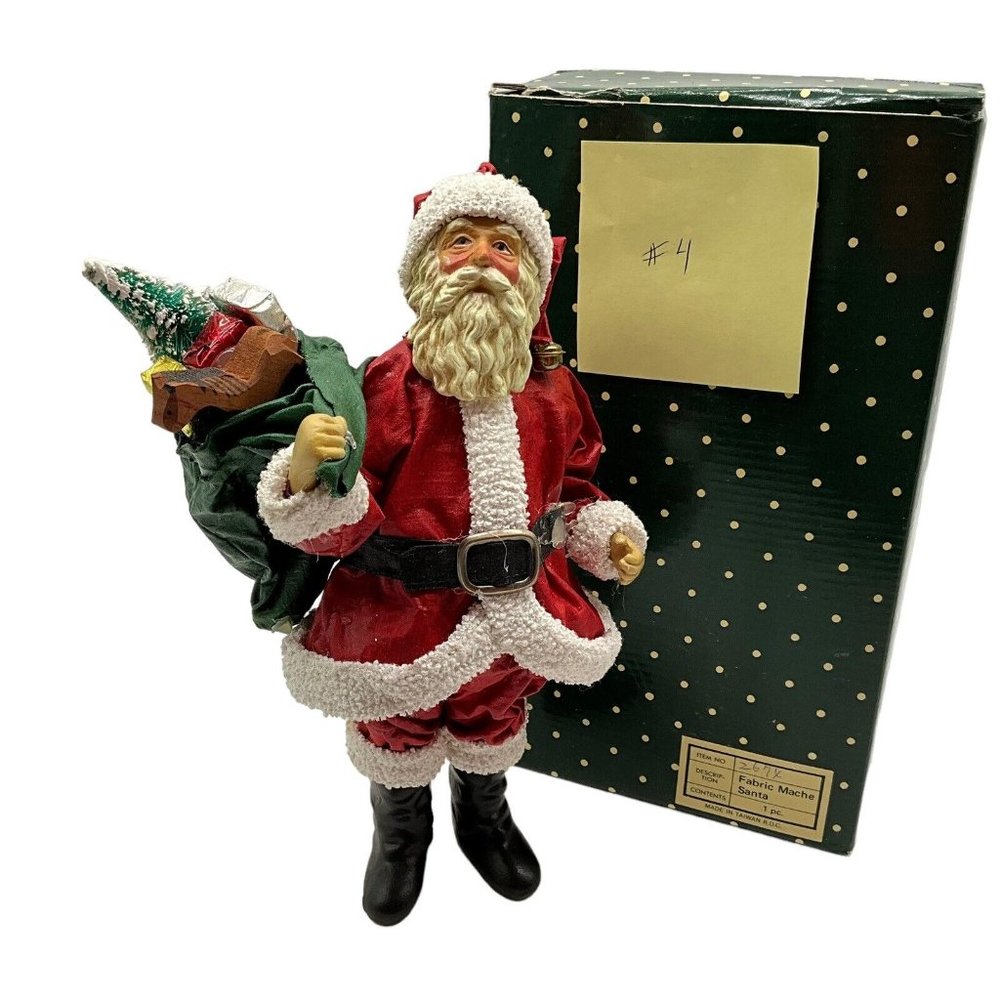 Kurt S. Adler Fabric Mache Santa Figurine, #4